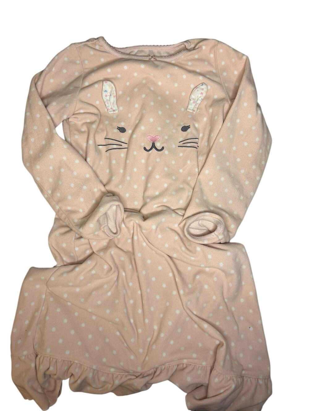 Carter's Fleece nightgown pink bunny size 8-10